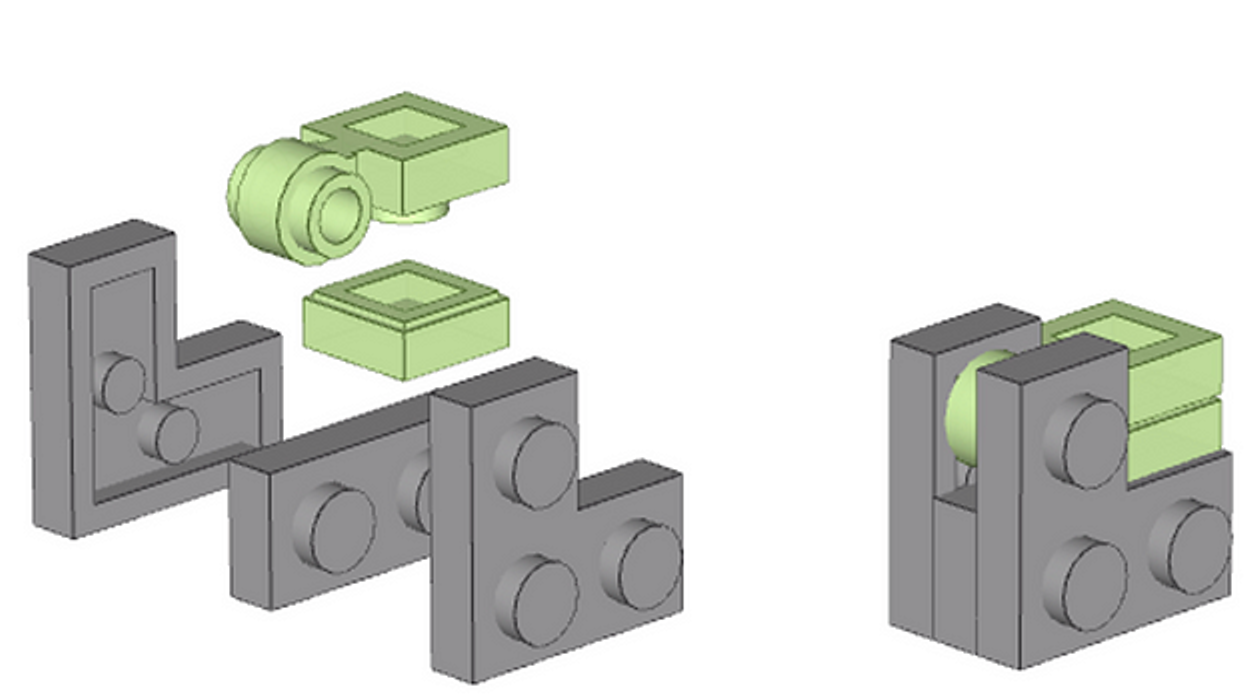 Кубики можно соединять совершенно разным образом, но у них один и тот же интерфейс (источник)